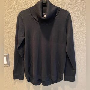 Cable & Guage Black  Cowl Neck Sweater NWT